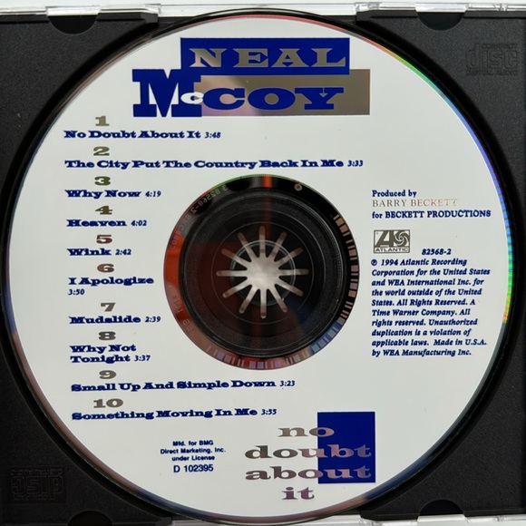 Neal McCoy - No Doubt About It on CD. 1994 - Picture 4 of 5